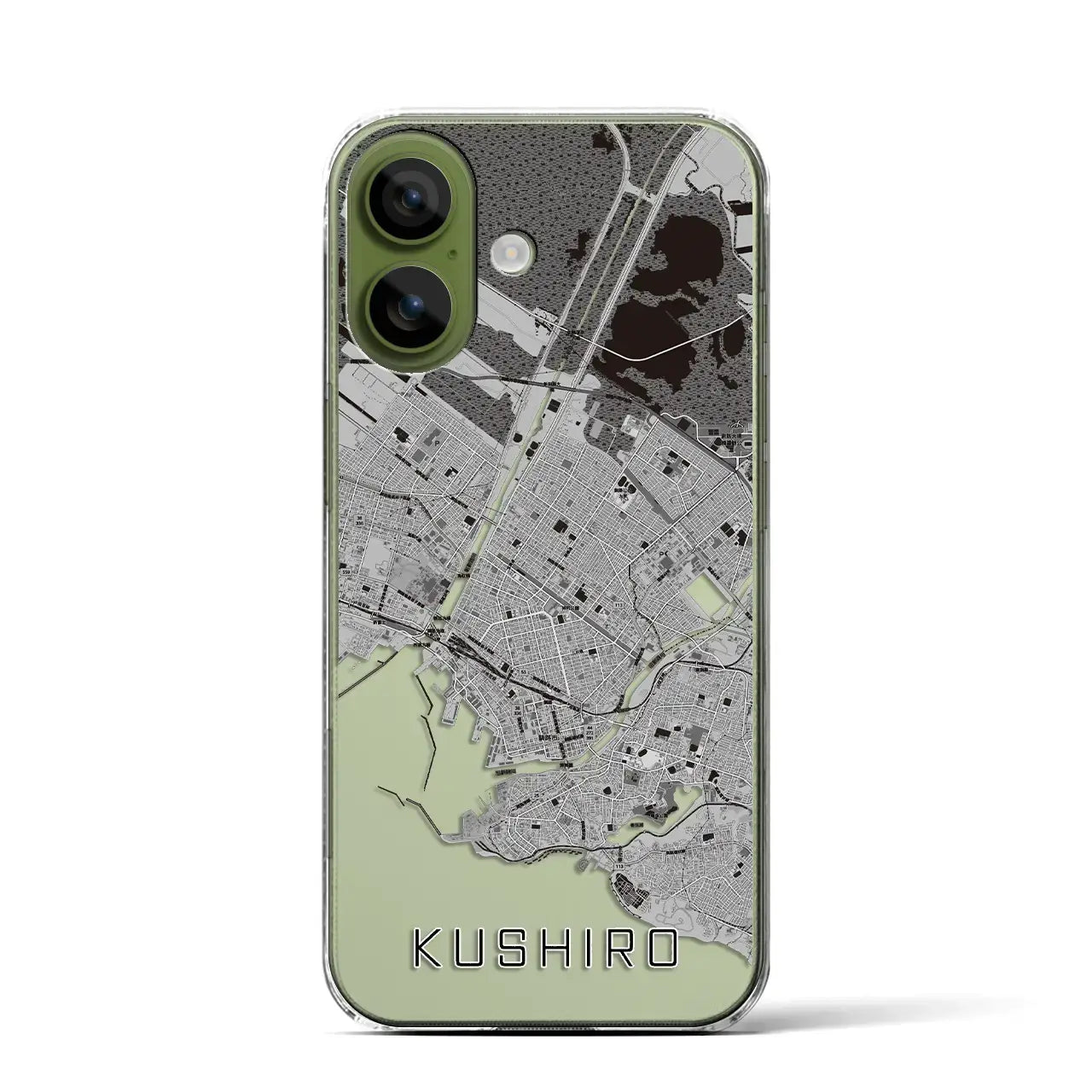 【釧路(北海道)】地図柄iPhoneケース(クリアタイプ)