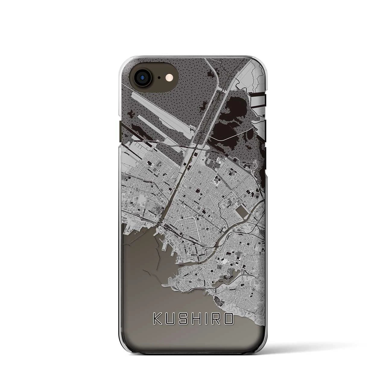 【釧路(北海道)】地図柄iPhoneケース(クリアタイプ)