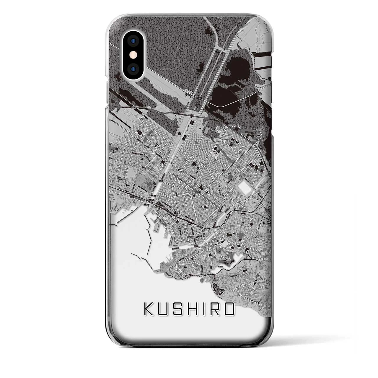【釧路(北海道)】地図柄iPhoneケース(クリアタイプ)