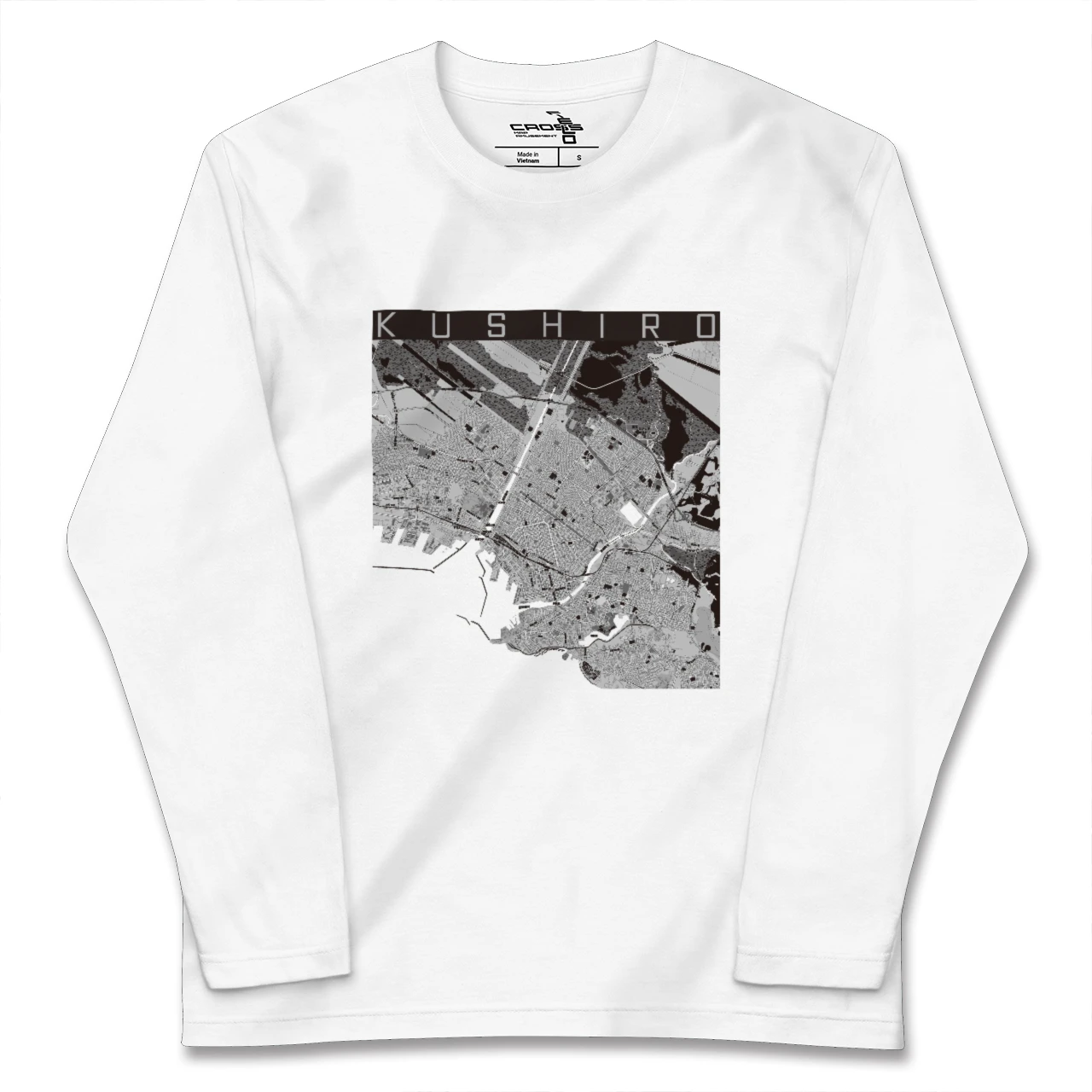 【釧路(北海道)】地図柄ロングスリーブTシャツ