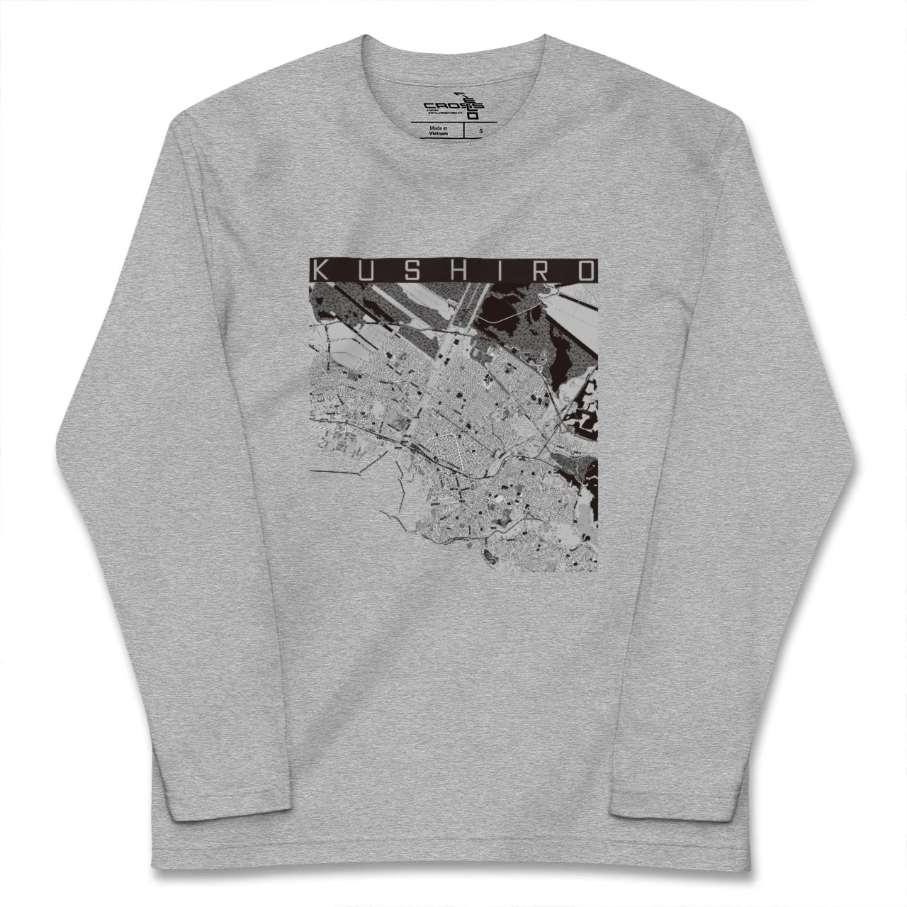 【釧路(北海道)】地図柄ロングスリーブTシャツ