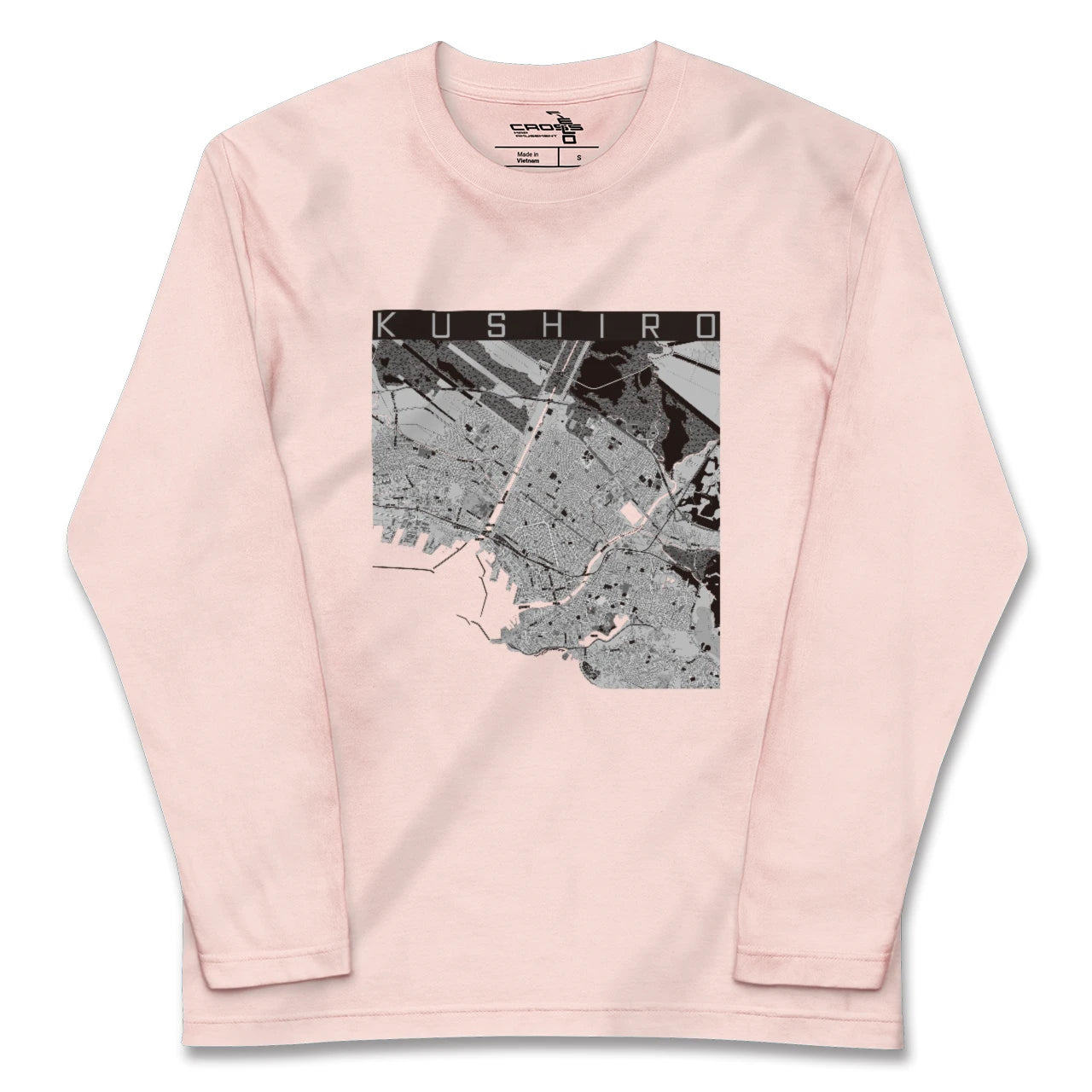 【釧路(北海道)】地図柄ロングスリーブTシャツ