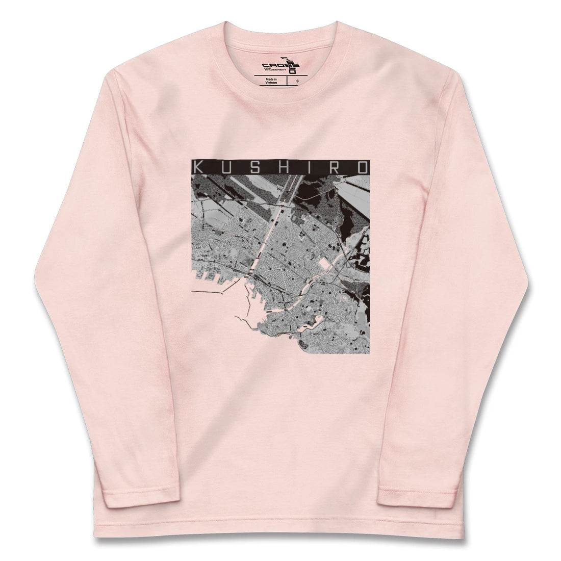 【釧路(北海道)】地図柄ロングスリーブTシャツ