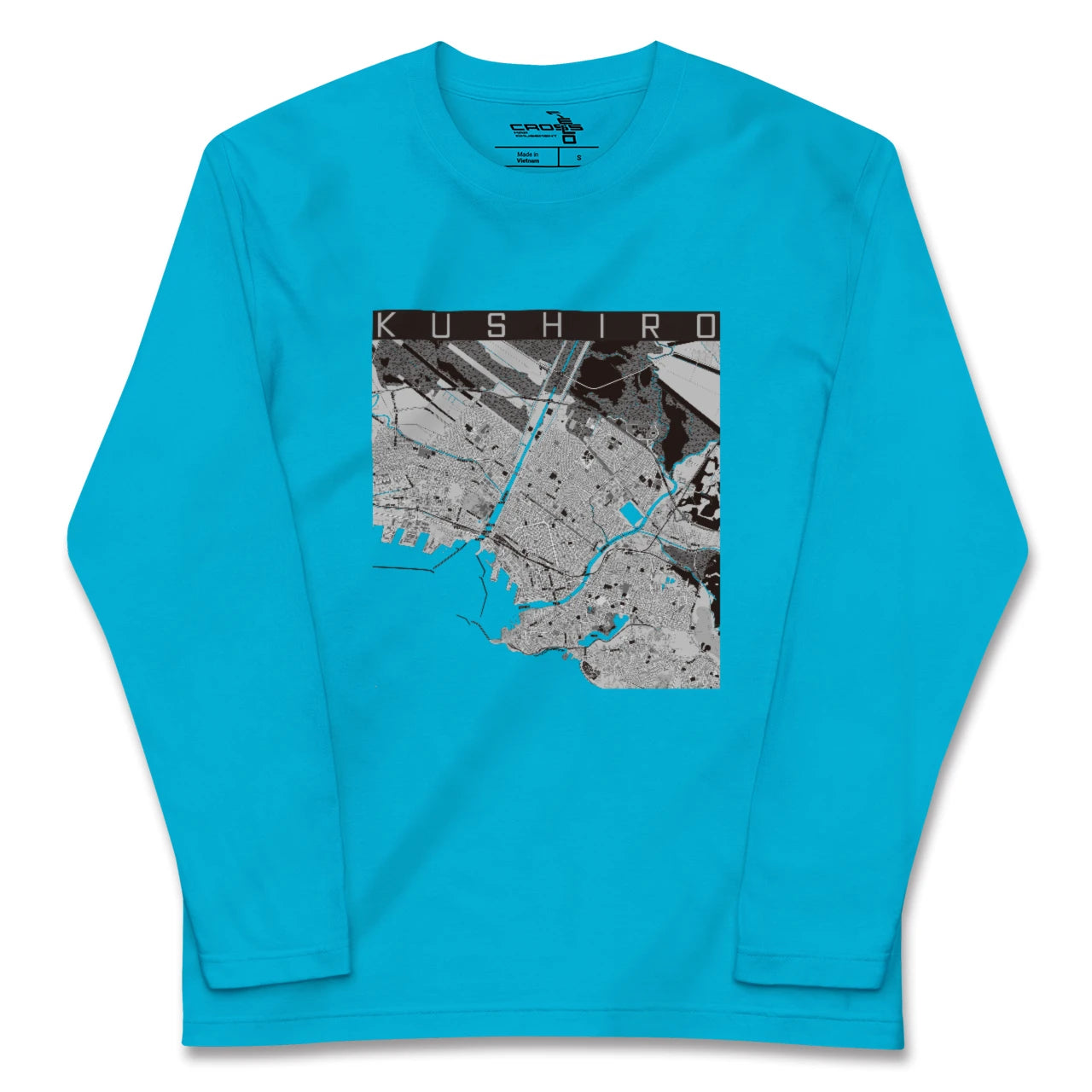 【釧路(北海道)】地図柄ロングスリーブTシャツ