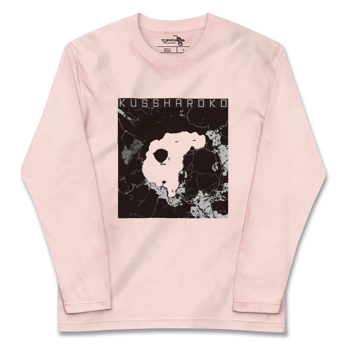 【屈斜路湖(北海道)】地図柄ロングスリーブTシャツ