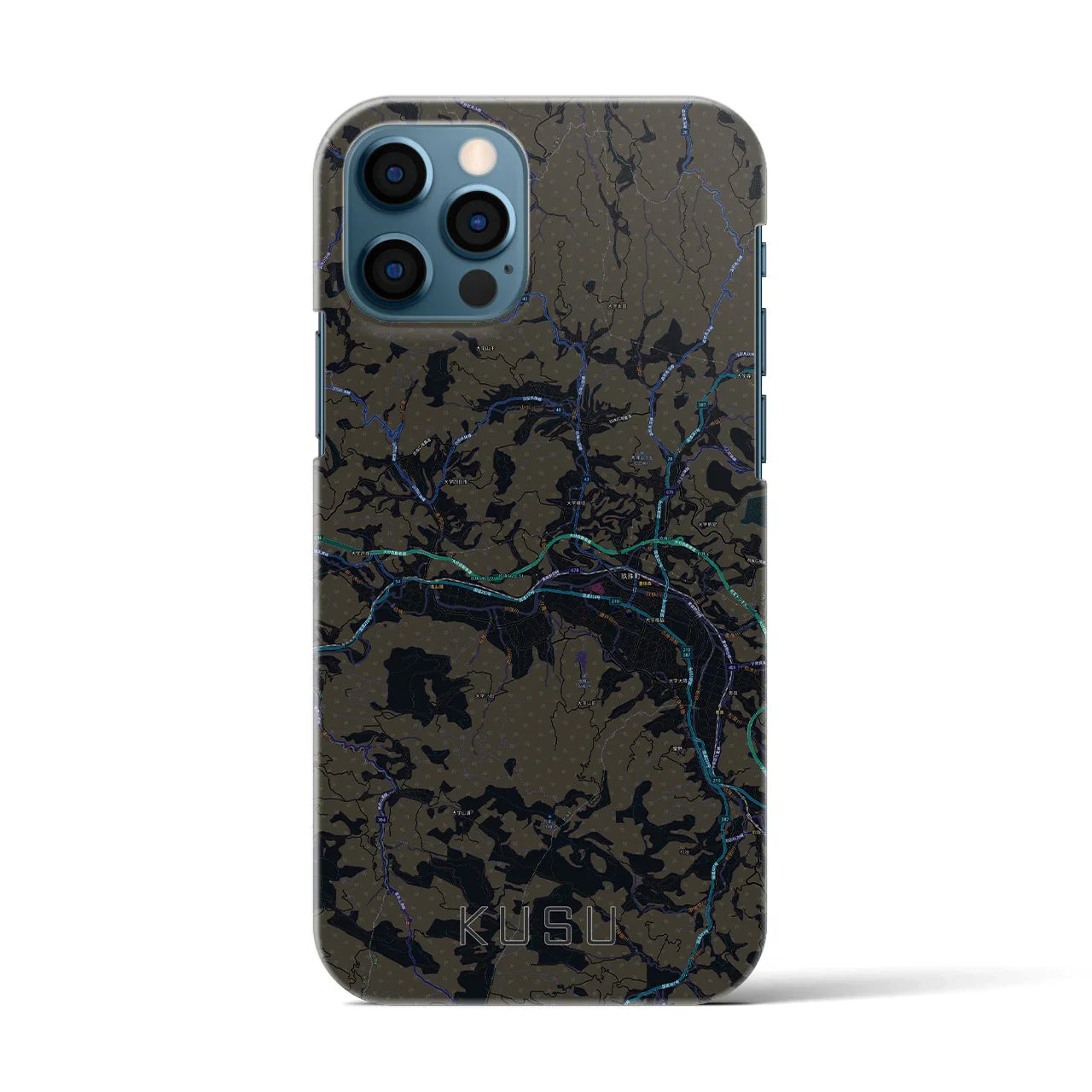 【玖珠(大分県)】地図柄iPhoneケース(バックカバータイプ)