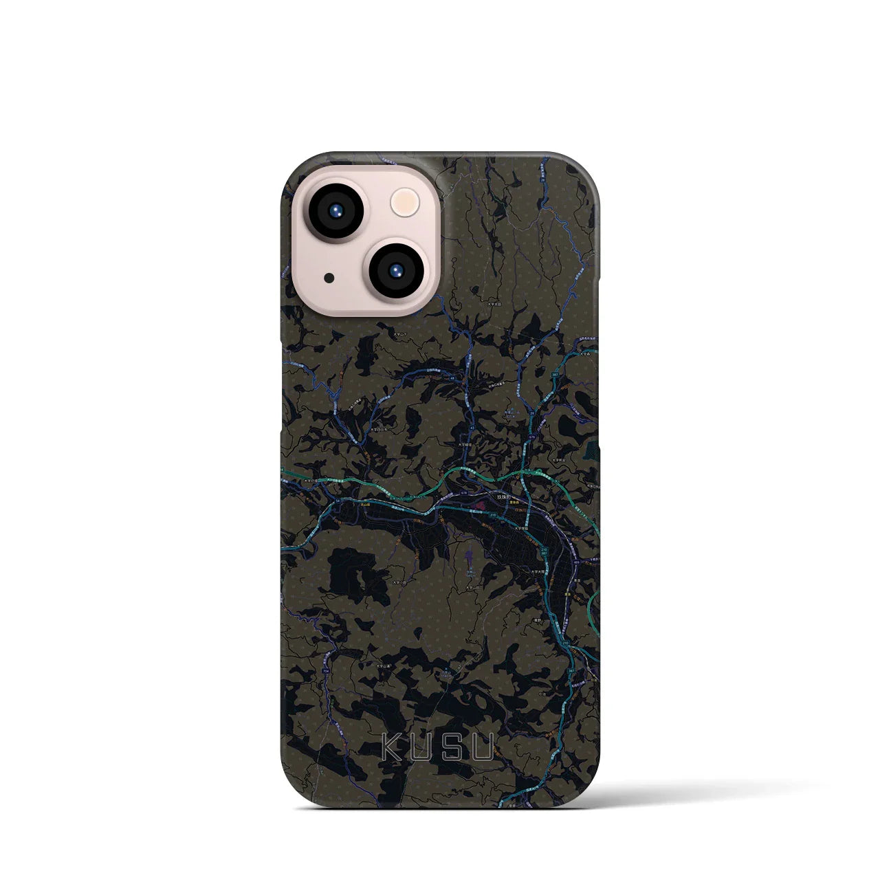 【玖珠(大分県)】地図柄iPhoneケース(バックカバータイプ)
