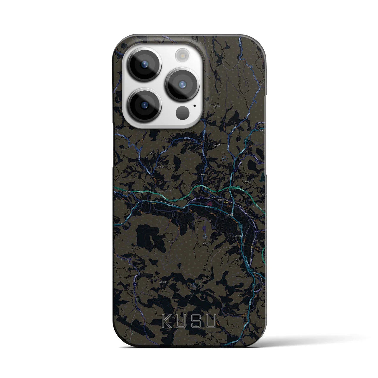【玖珠(大分県)】地図柄iPhoneケース(バックカバータイプ)