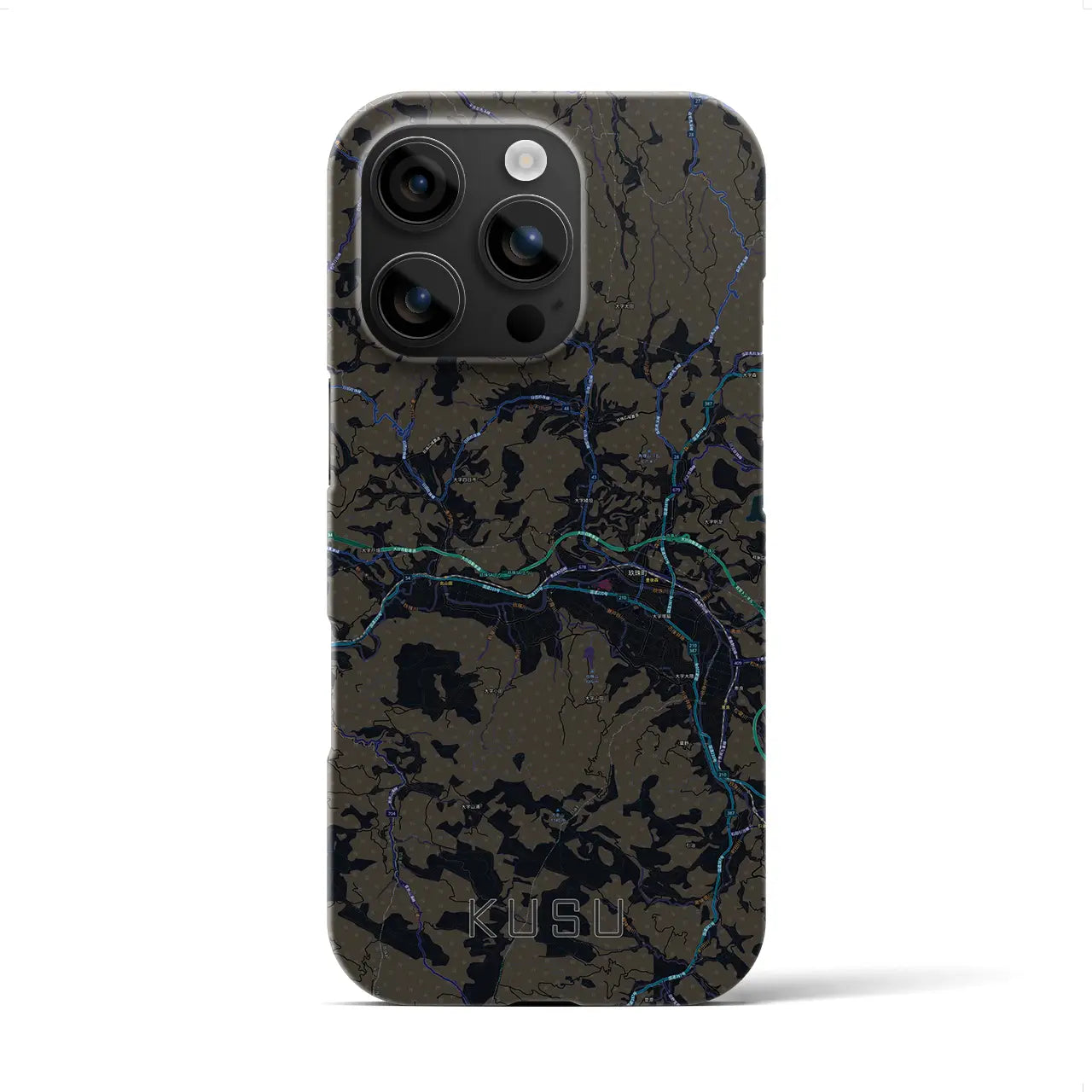 【玖珠(大分県)】地図柄iPhoneケース(バックカバータイプ)