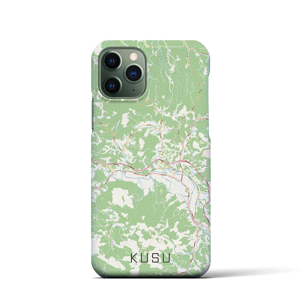【玖珠(大分県)】地図柄iPhoneケース(バックカバータイプ)