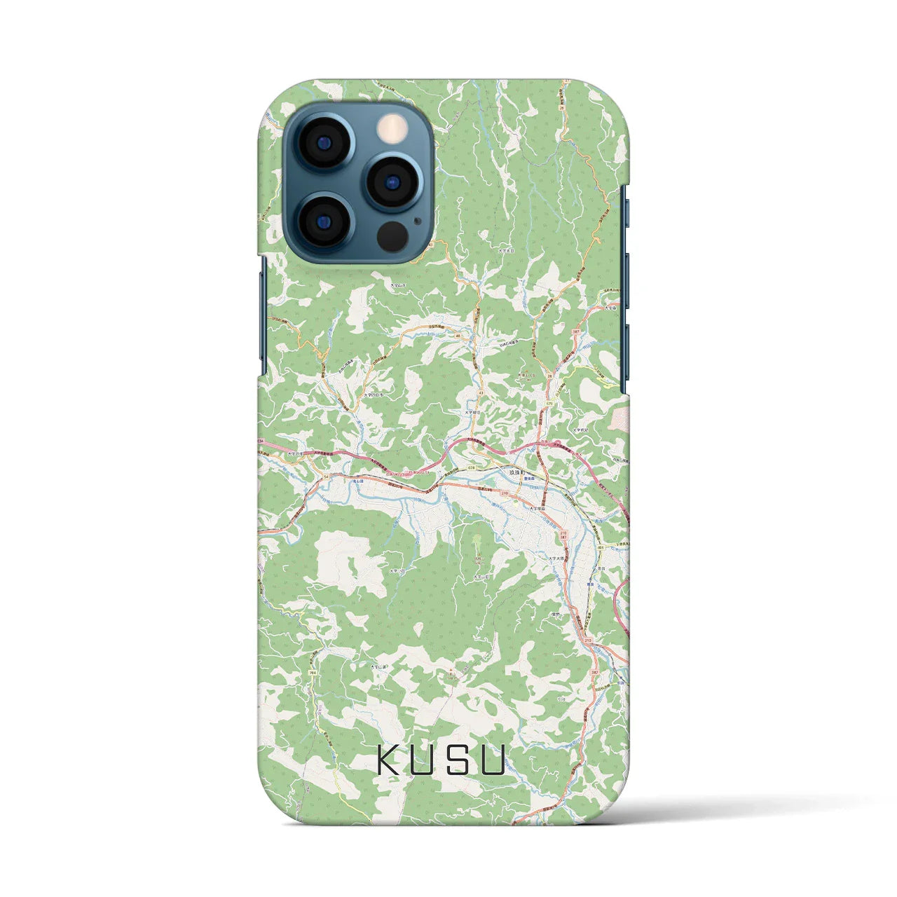 【玖珠(大分県)】地図柄iPhoneケース(バックカバータイプ)