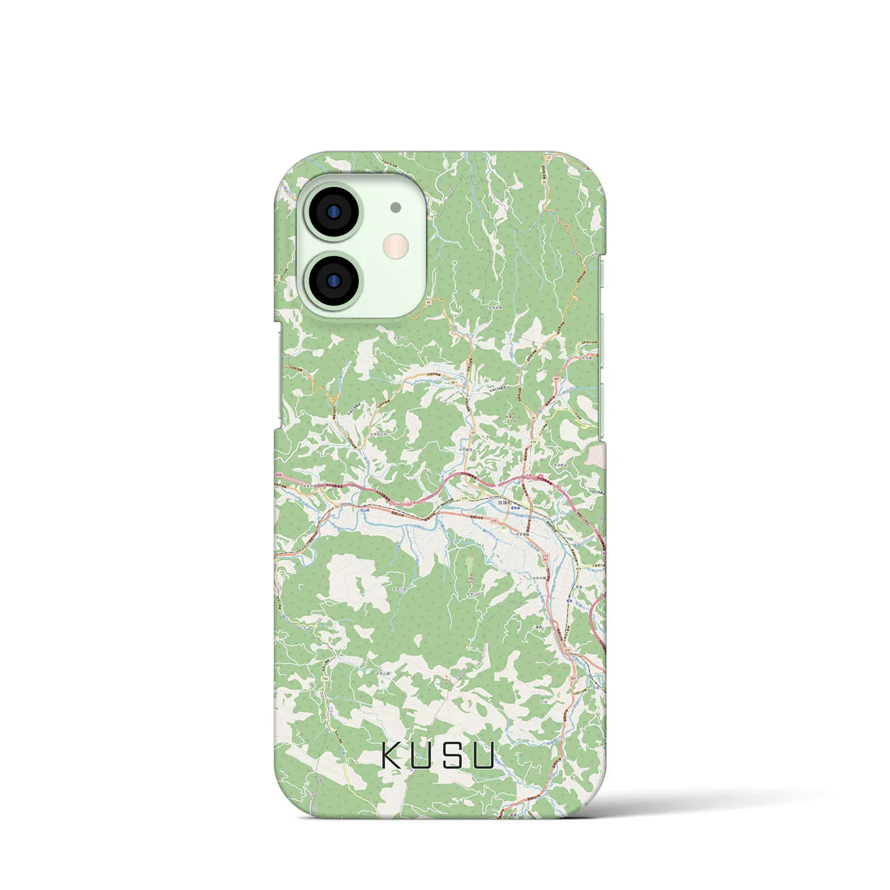 【玖珠(大分県)】地図柄iPhoneケース(バックカバータイプ)