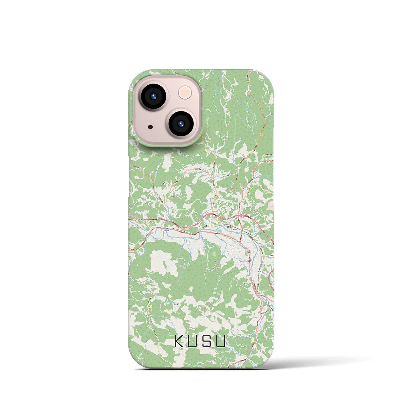 【玖珠(大分県)】地図柄iPhoneケース(バックカバータイプ)