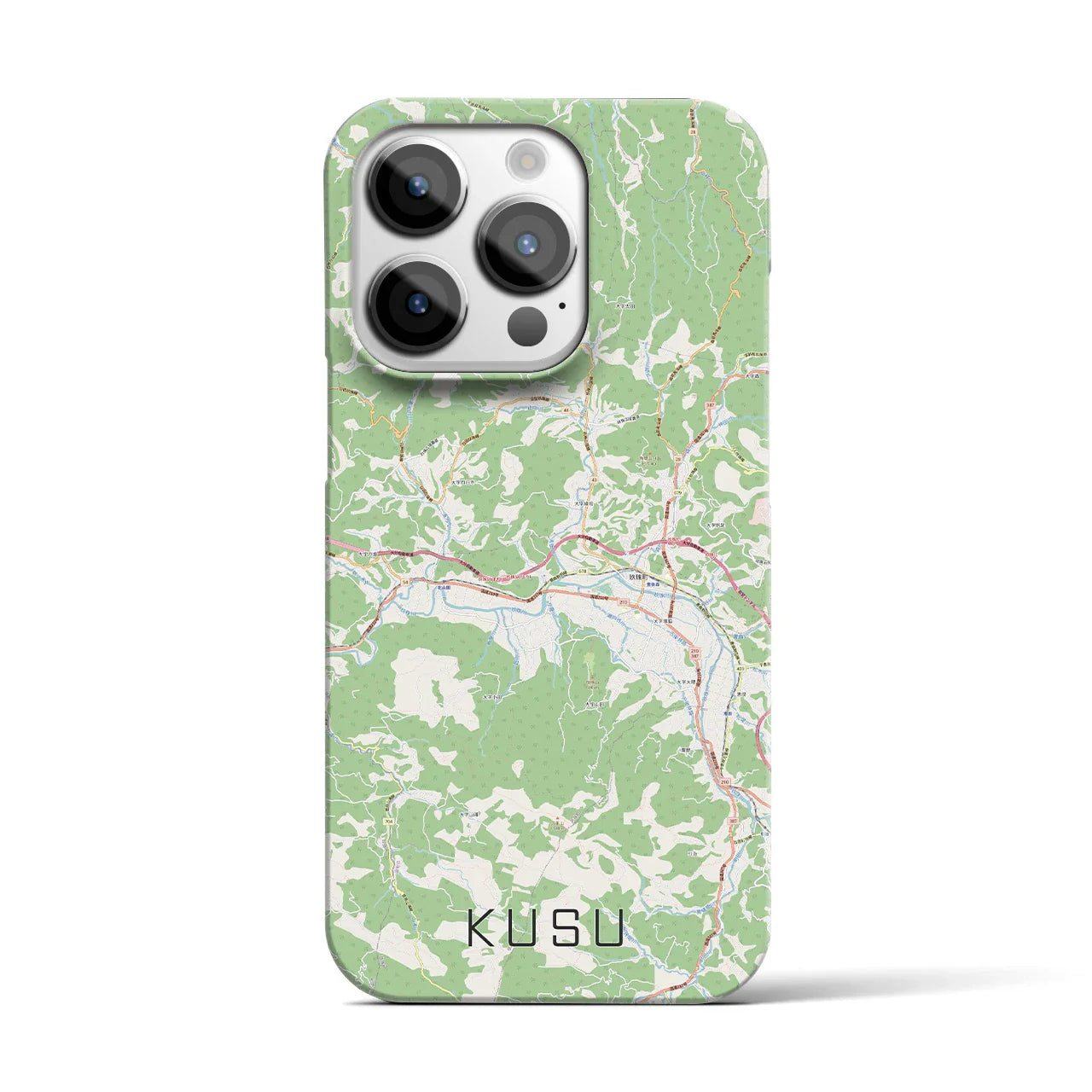 【玖珠(大分県)】地図柄iPhoneケース(バックカバータイプ)