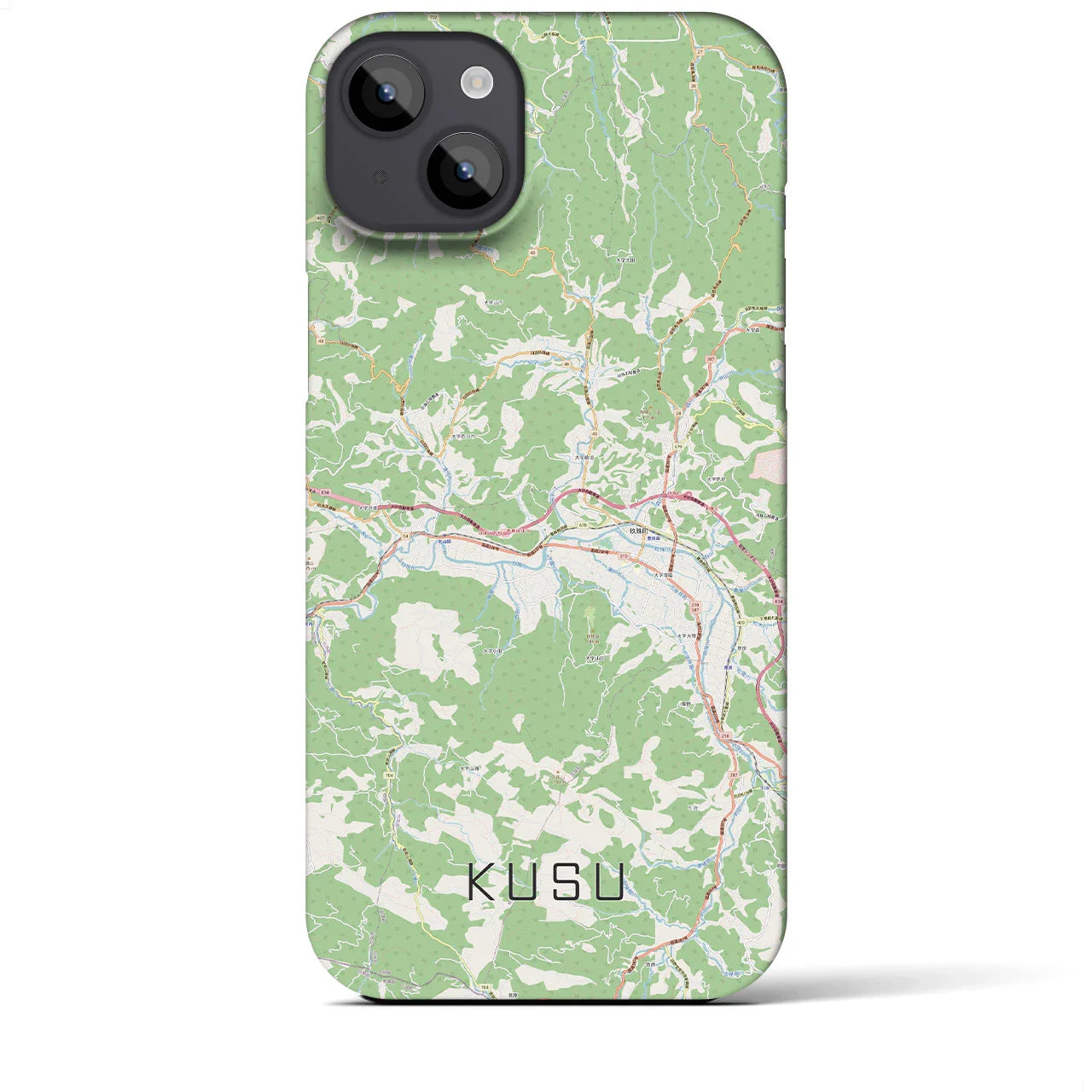 【玖珠(大分県)】地図柄iPhoneケース(バックカバータイプ)