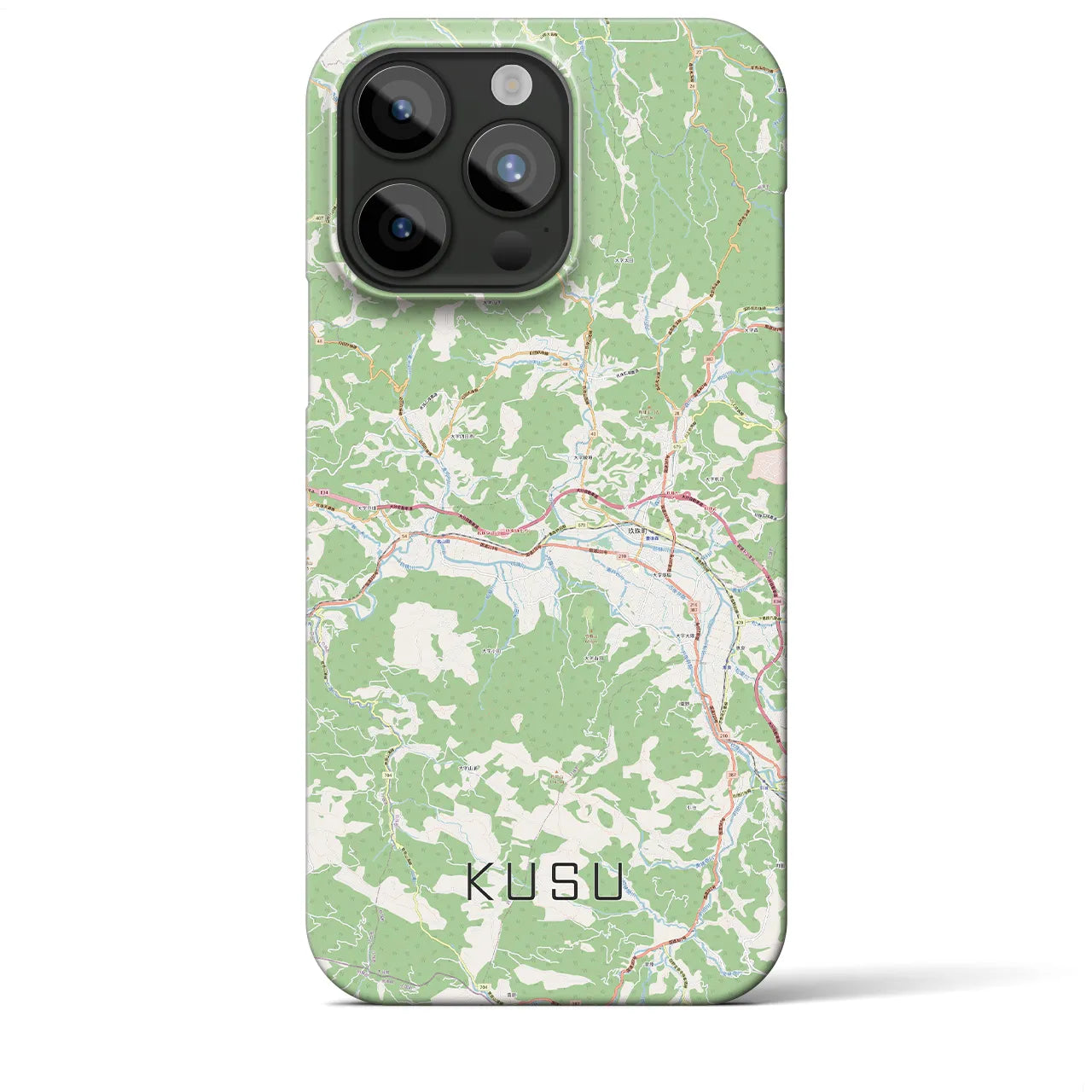 【玖珠(大分県)】地図柄iPhoneケース(バックカバータイプ)