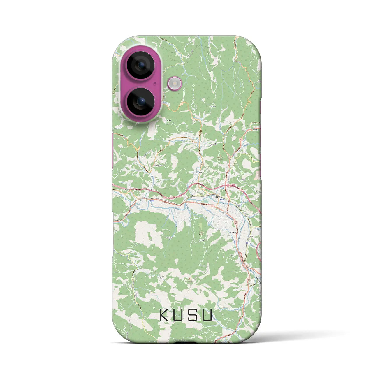 【玖珠(大分県)】地図柄iPhoneケース(バックカバータイプ)