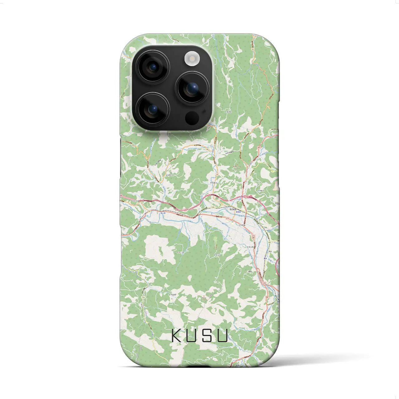 【玖珠(大分県)】地図柄iPhoneケース(バックカバータイプ)