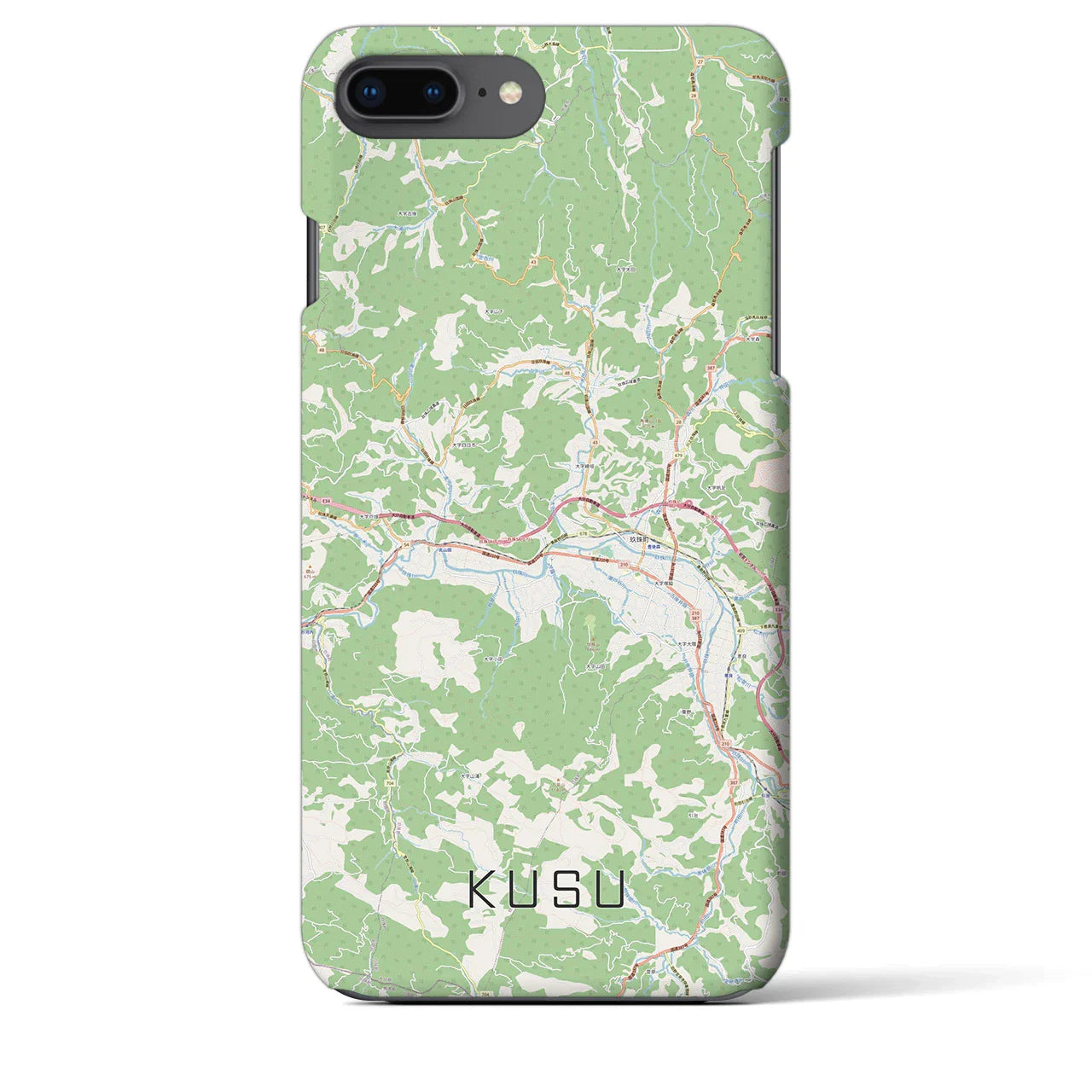 【玖珠(大分県)】地図柄iPhoneケース(バックカバータイプ)