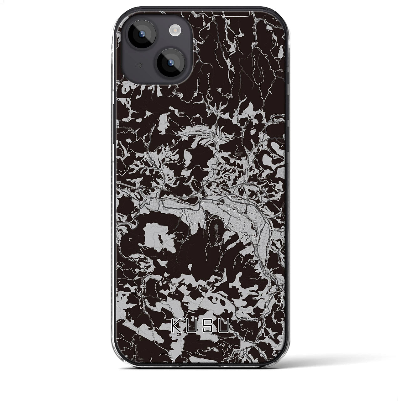 【玖珠(大分県)】地図柄iPhoneケース(クリアタイプ)