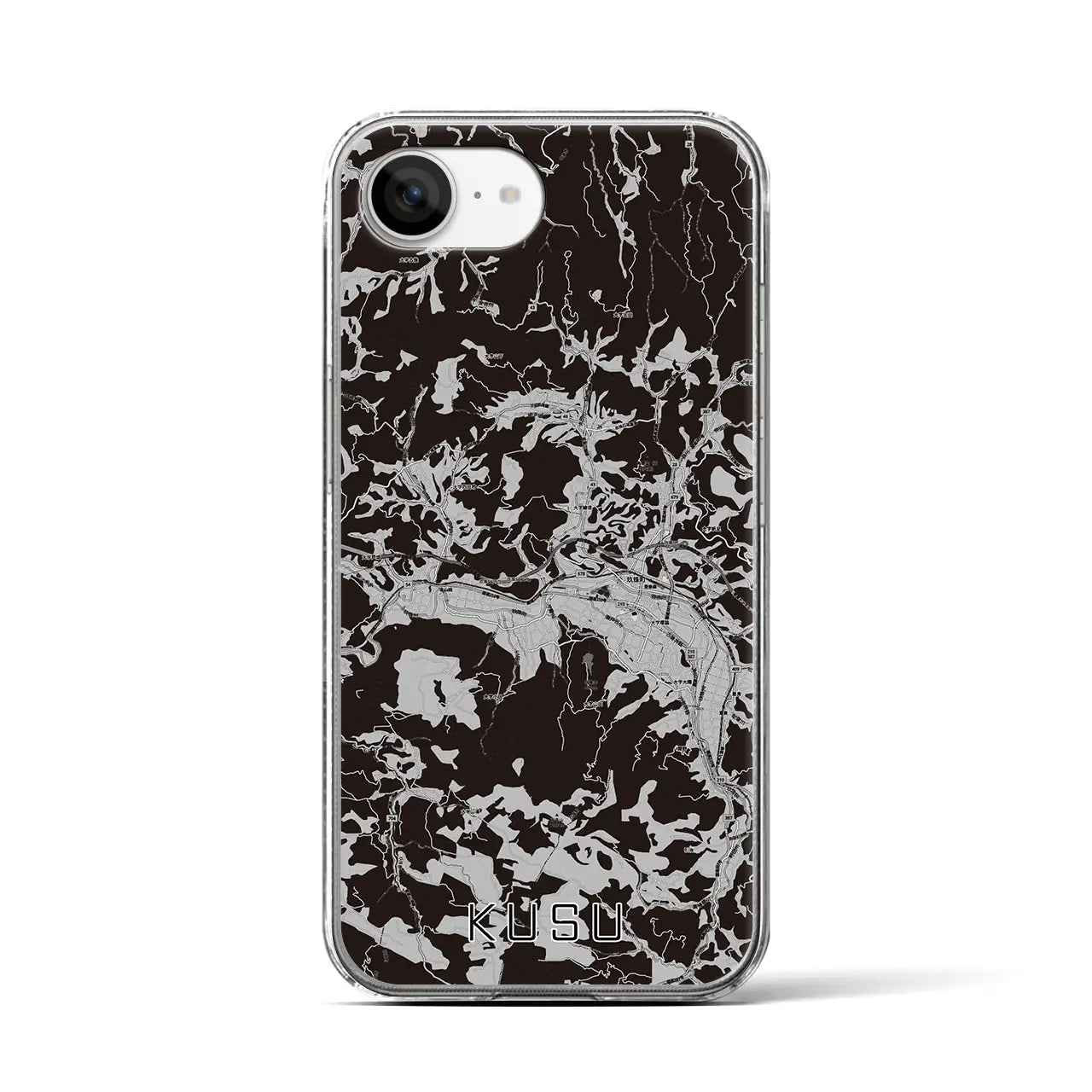 【玖珠(大分県)】地図柄iPhoneケース(クリアタイプ)