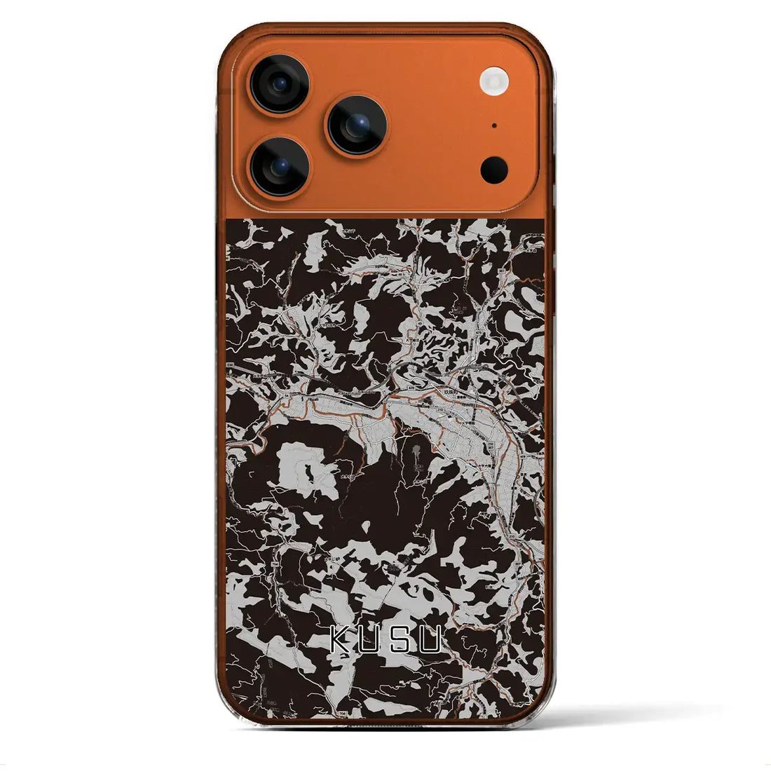 【玖珠(大分県)】地図柄iPhoneケース(クリアタイプ)