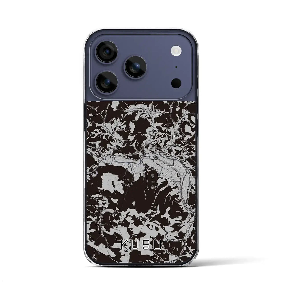 【玖珠(大分県)】地図柄iPhoneケース(クリアタイプ)