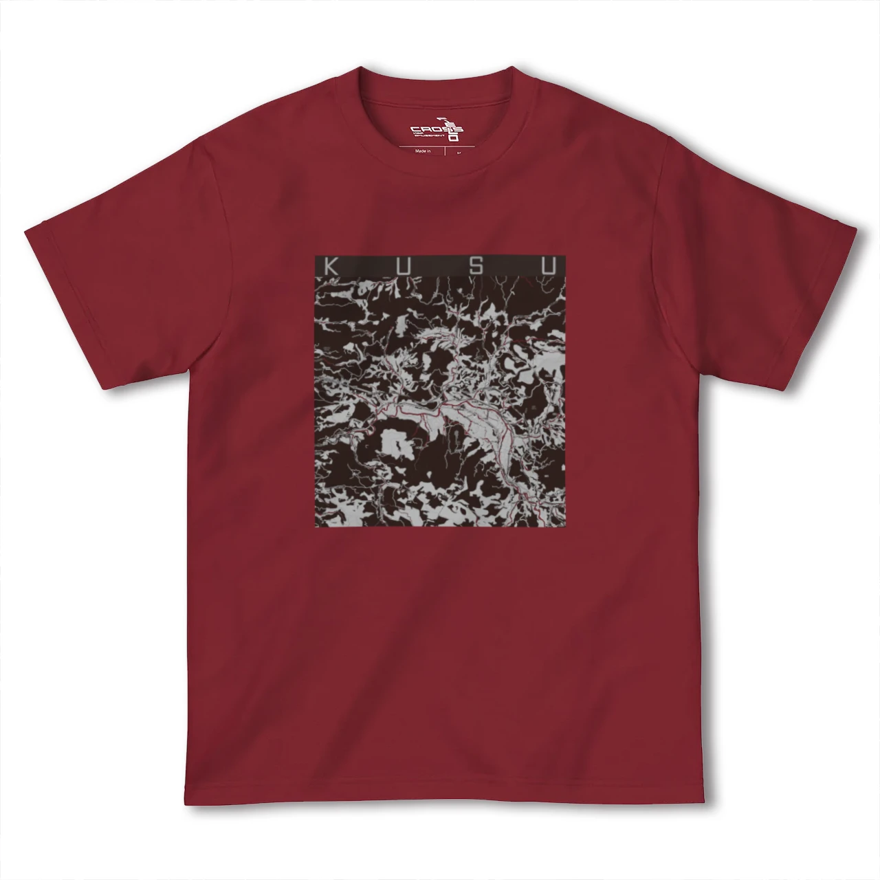 【玖珠(大分県)】地図柄ヘビーウェイトTシャツ
