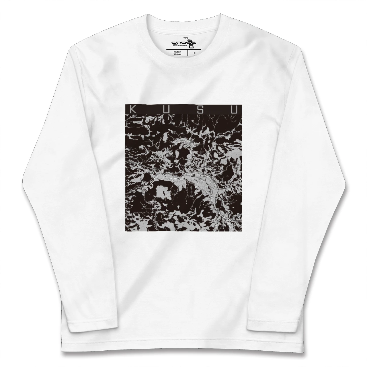 【玖珠(大分県)】地図柄ロングスリーブTシャツ