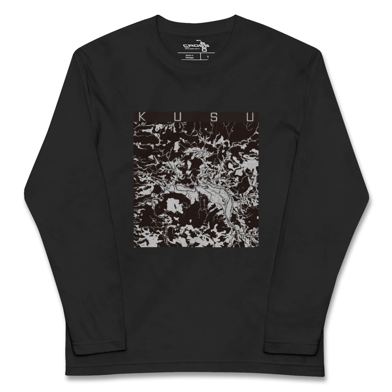 【玖珠(大分県)】地図柄ロングスリーブTシャツ