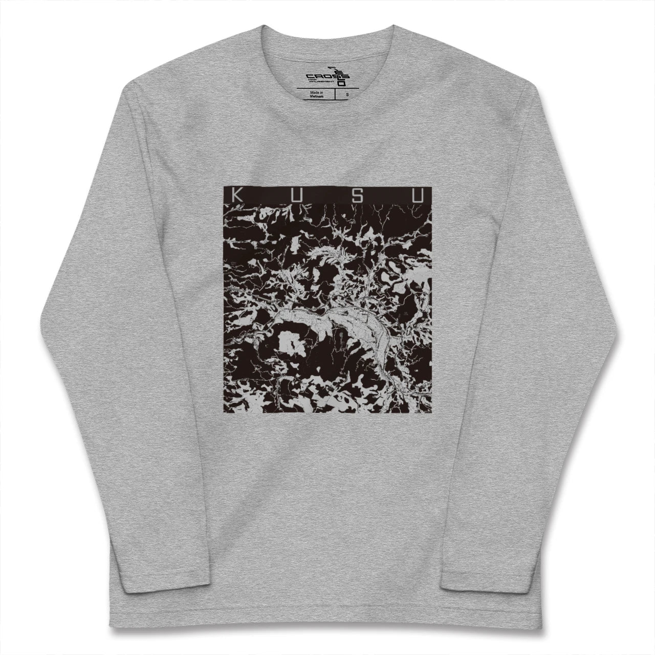 【玖珠(大分県)】地図柄ロングスリーブTシャツ