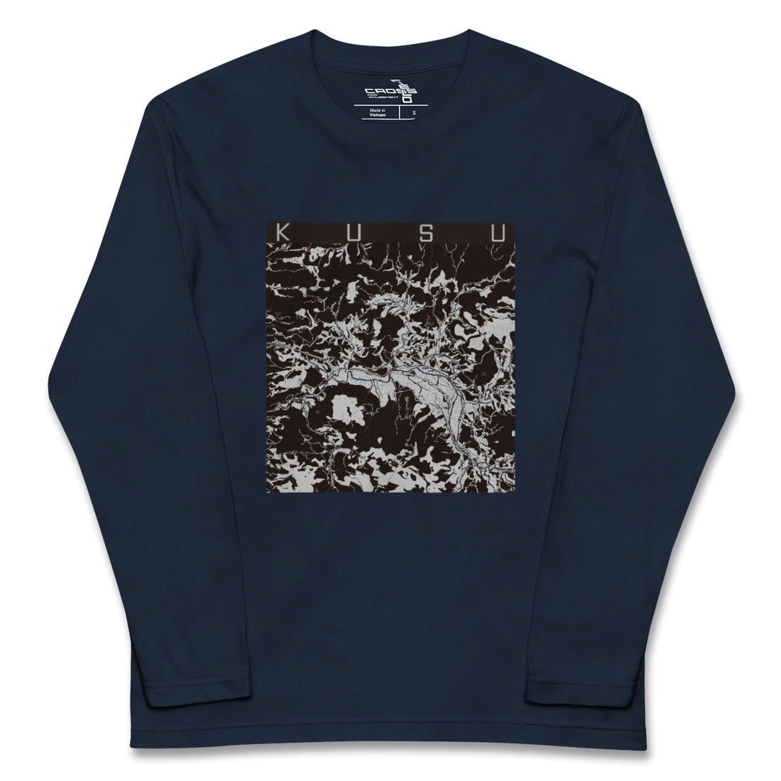 【玖珠(大分県)】地図柄ロングスリーブTシャツ