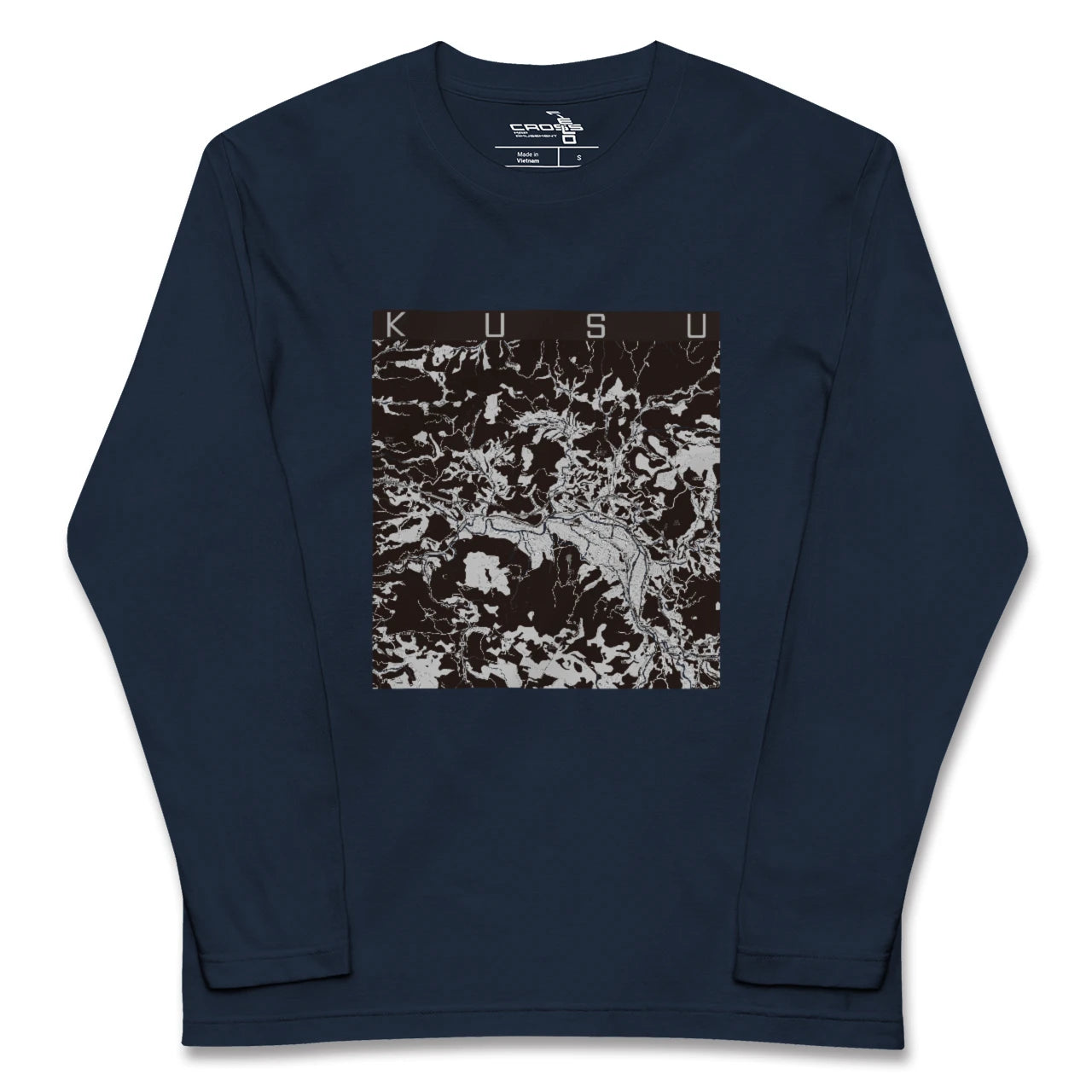 【玖珠(大分県)】地図柄ロングスリーブTシャツ