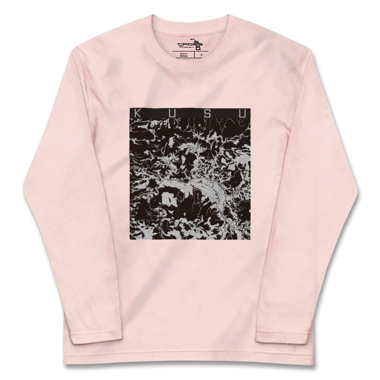 【玖珠(大分県)】地図柄ロングスリーブTシャツ