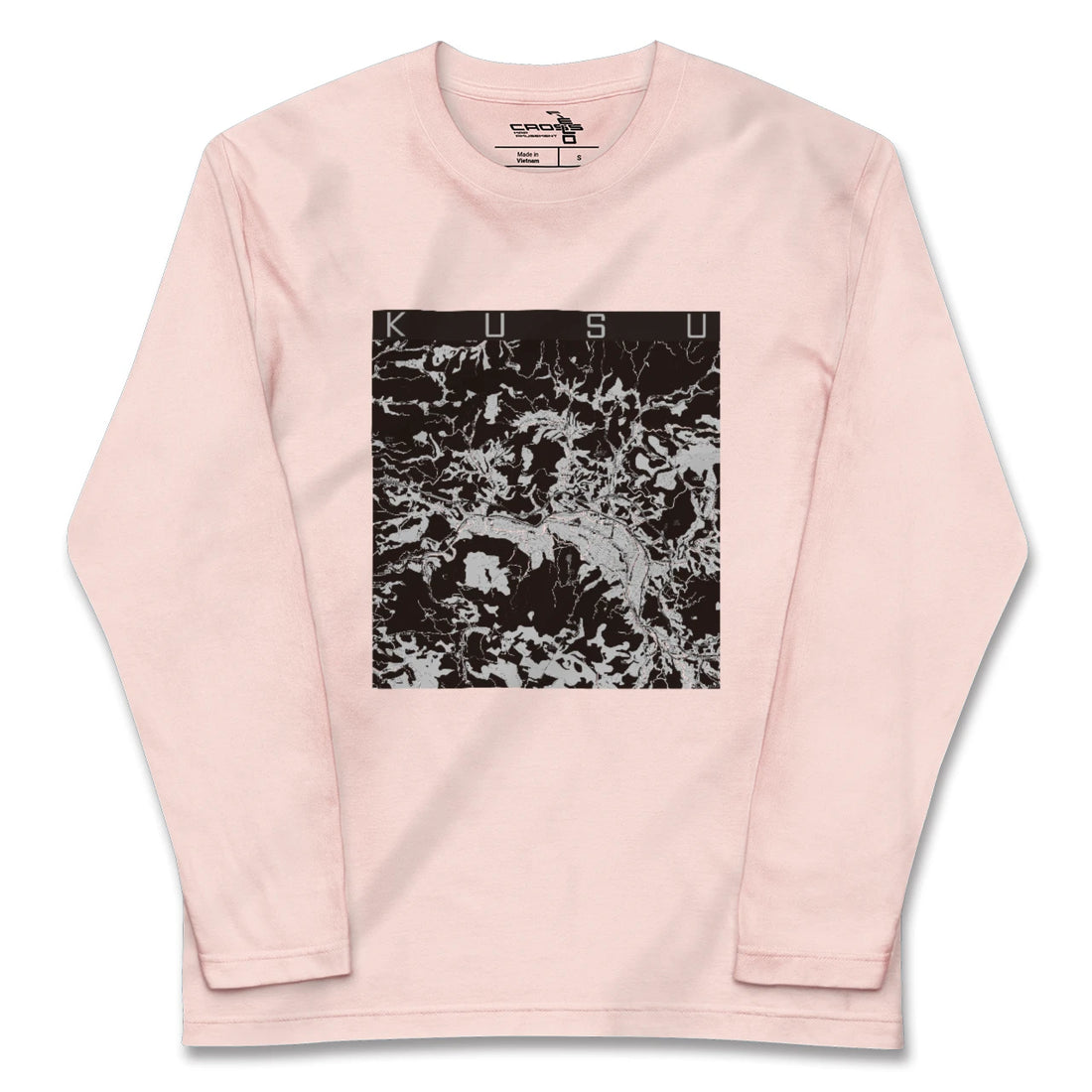 【玖珠(大分県)】地図柄ロングスリーブTシャツ