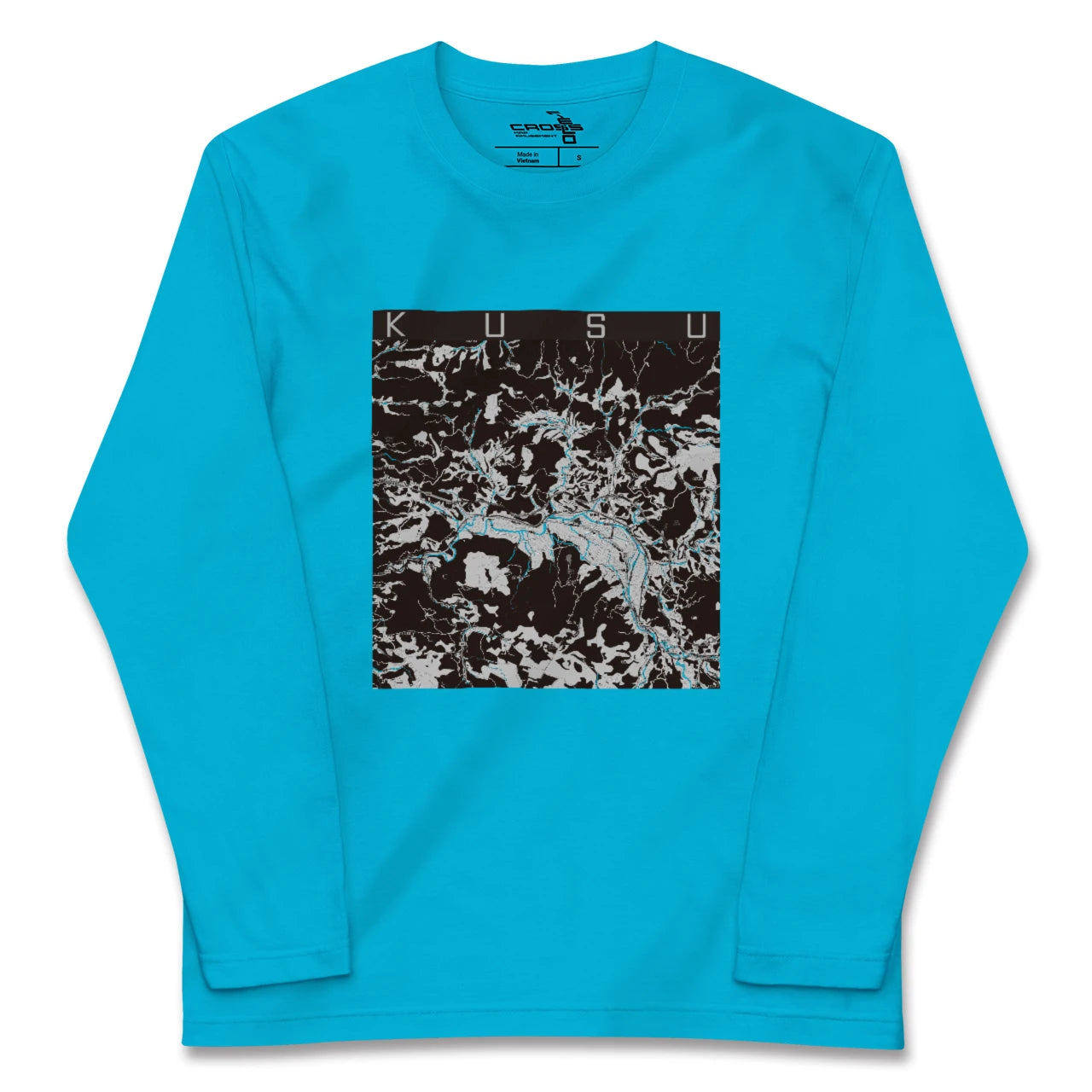 【玖珠(大分県)】地図柄ロングスリーブTシャツ