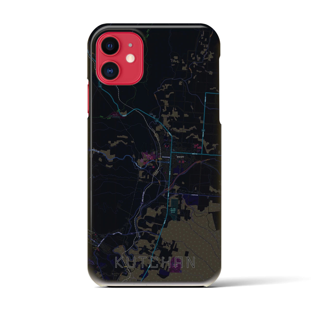 【倶知安(北海道)】地図柄iPhoneケース(バックカバータイプ)