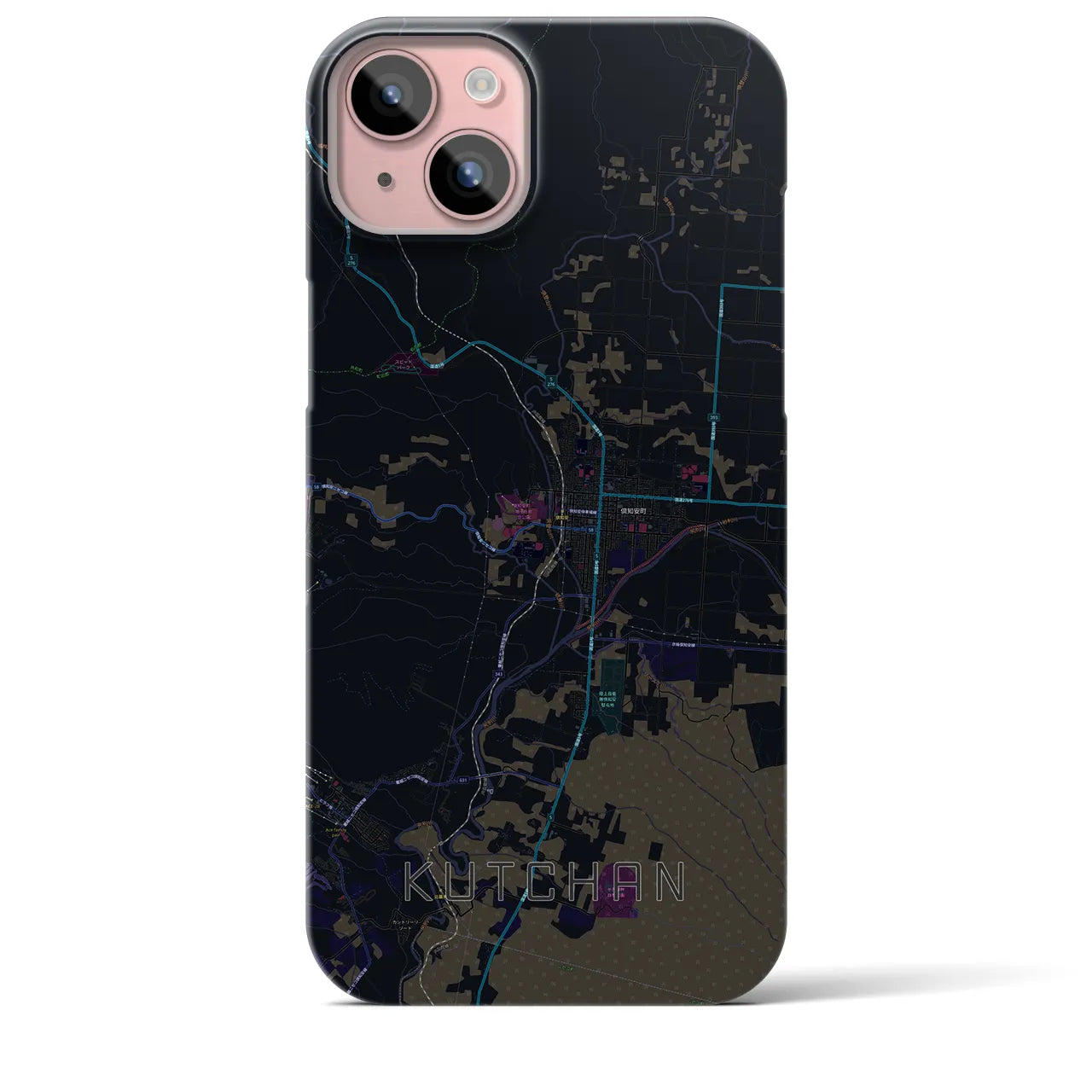 【倶知安(北海道)】地図柄iPhoneケース(バックカバータイプ)