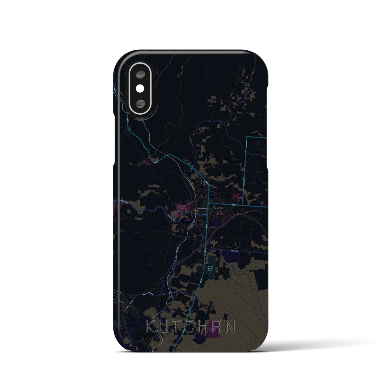 【倶知安(北海道)】地図柄iPhoneケース(バックカバータイプ)