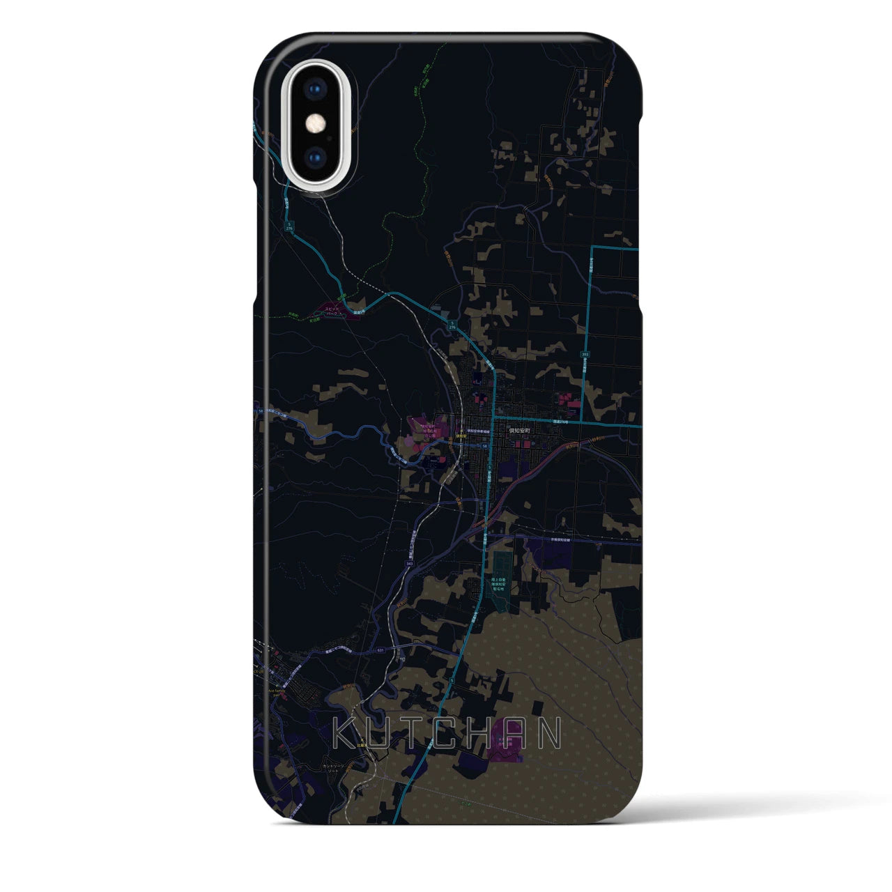 【倶知安(北海道)】地図柄iPhoneケース(バックカバータイプ)