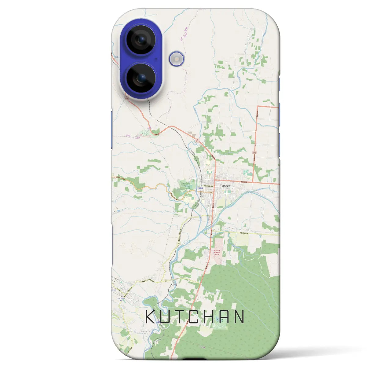 【倶知安(北海道)】地図柄iPhoneケース(バックカバータイプ)ナチュラル・iPhone 16 Pro Max 用