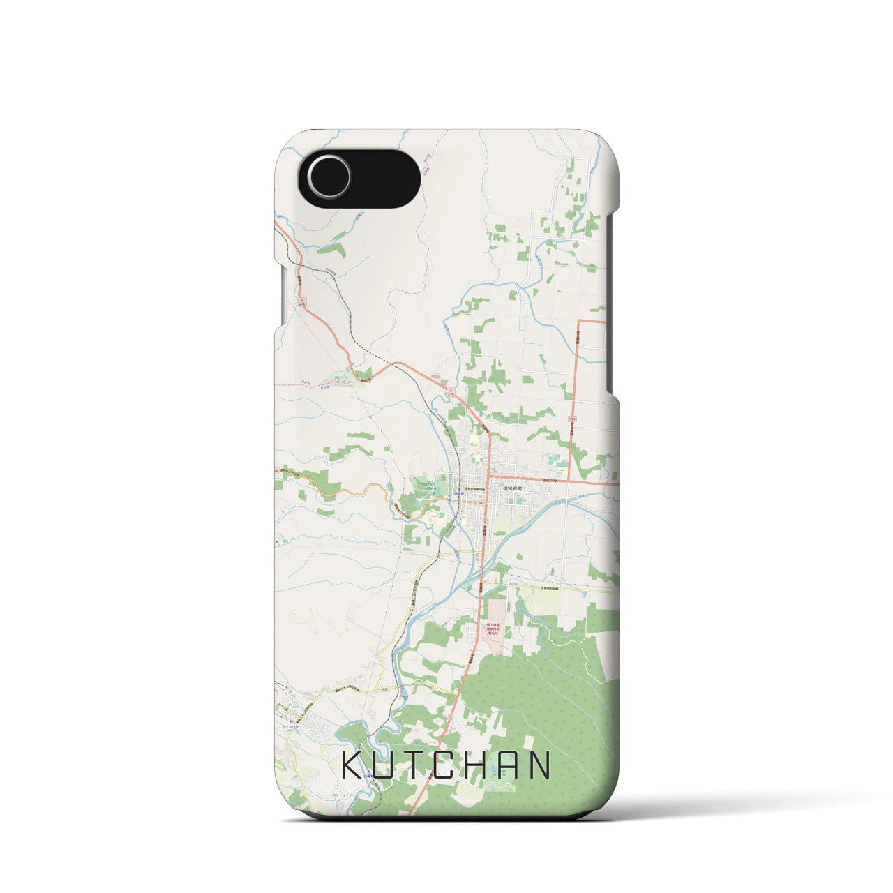 【倶知安(北海道)】地図柄iPhoneケース(バックカバータイプ)