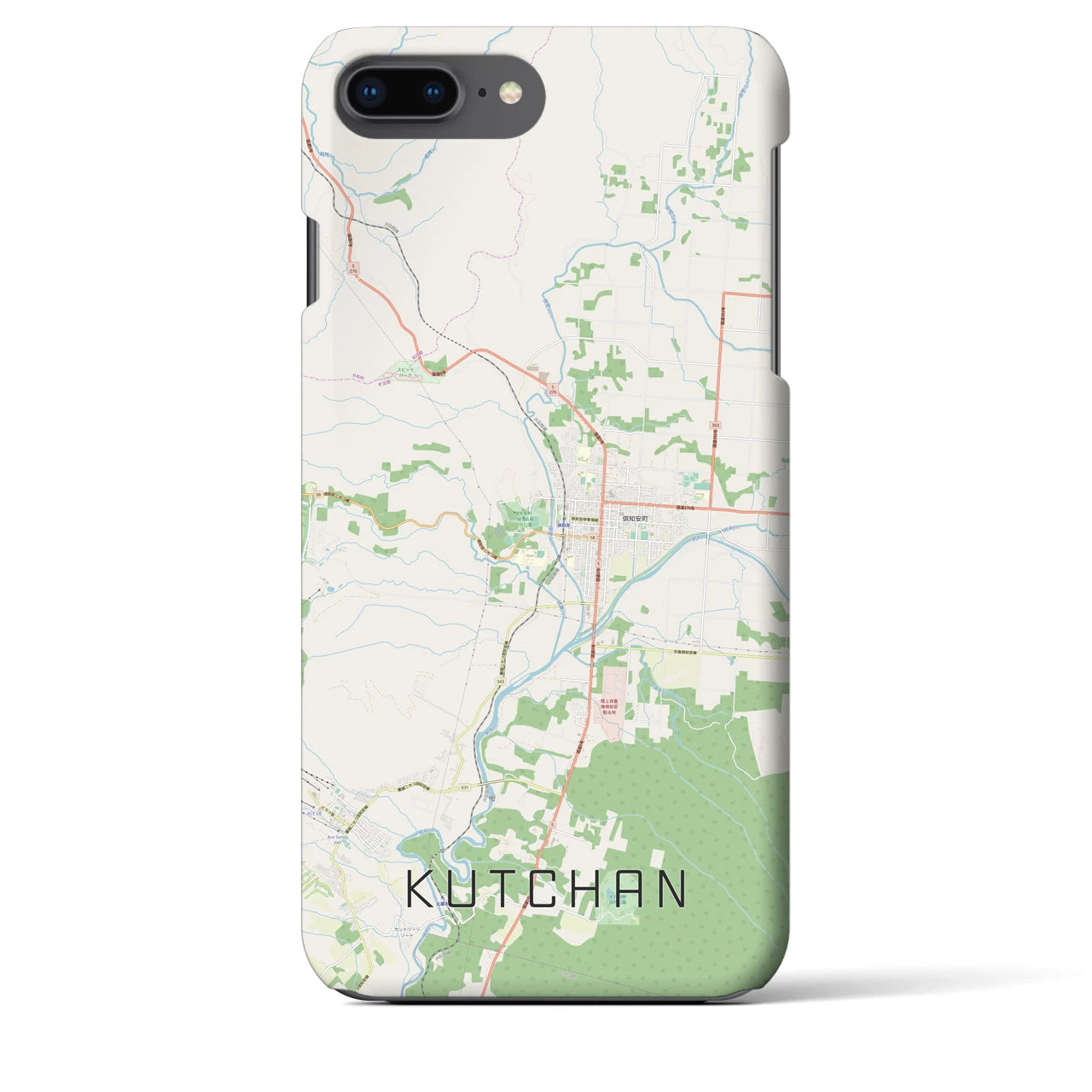 【倶知安(北海道)】地図柄iPhoneケース(バックカバータイプ)