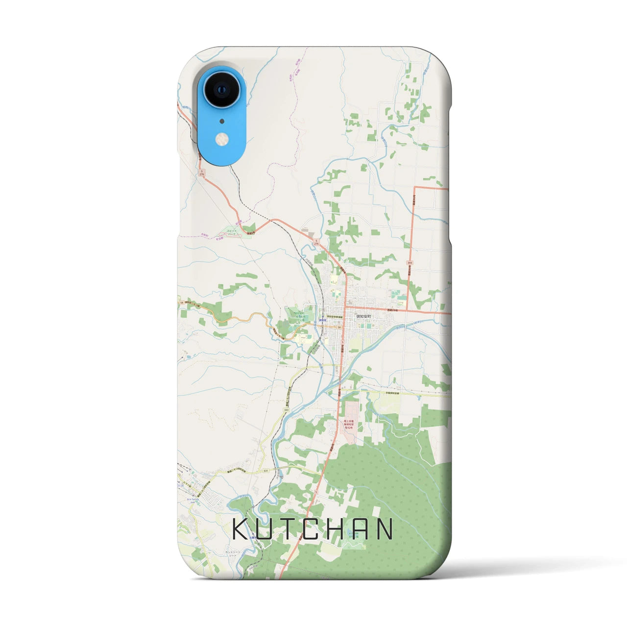 【倶知安(北海道)】地図柄iPhoneケース(バックカバータイプ)