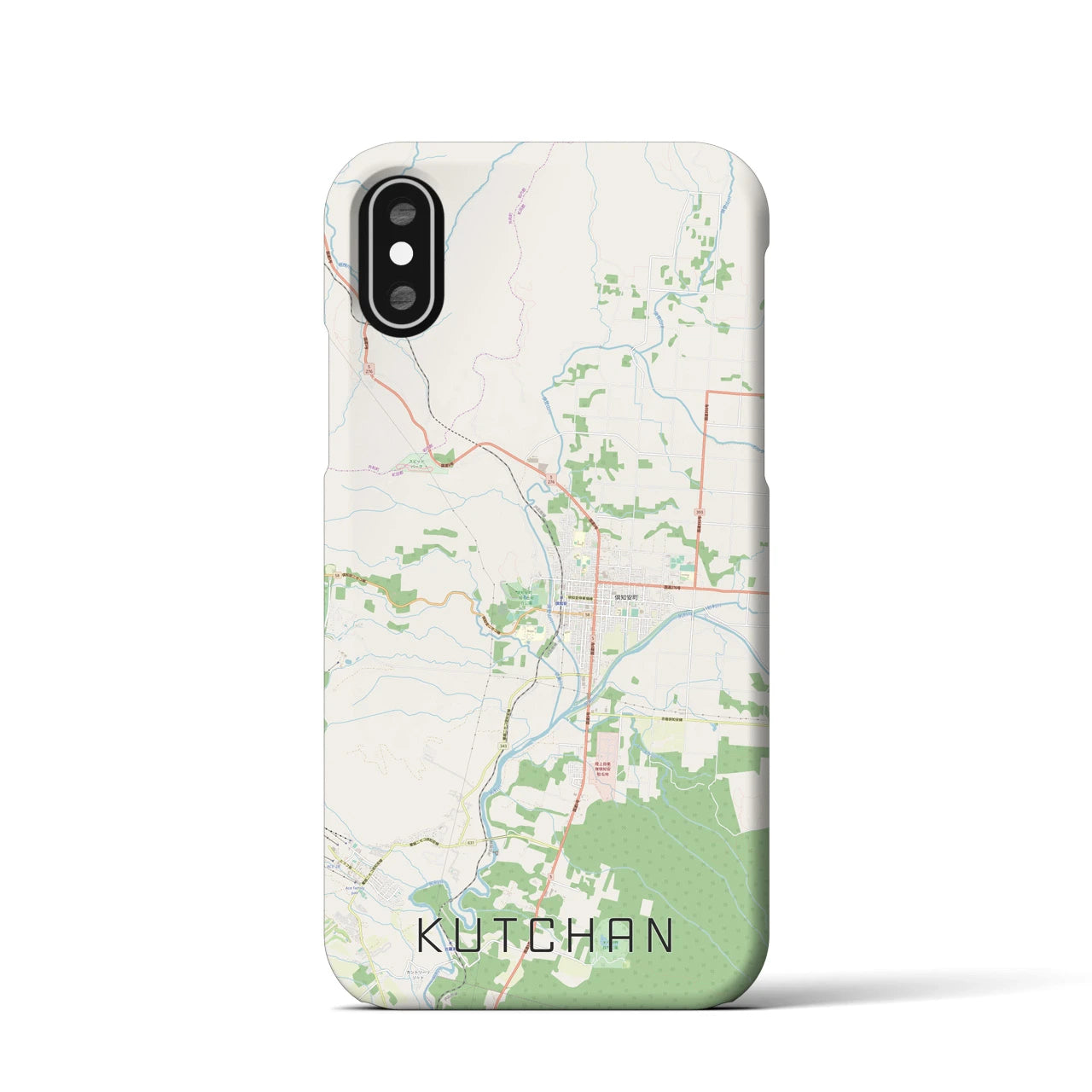 【倶知安(北海道)】地図柄iPhoneケース(バックカバータイプ)