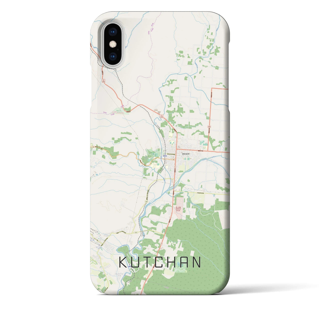 【倶知安(北海道)】地図柄iPhoneケース(バックカバータイプ)