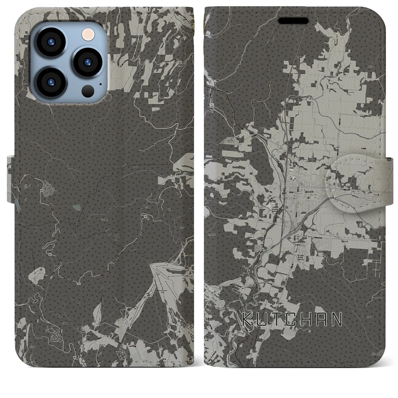 【倶知安(北海道)】地図柄iPhoneケース(手帳タイプ)