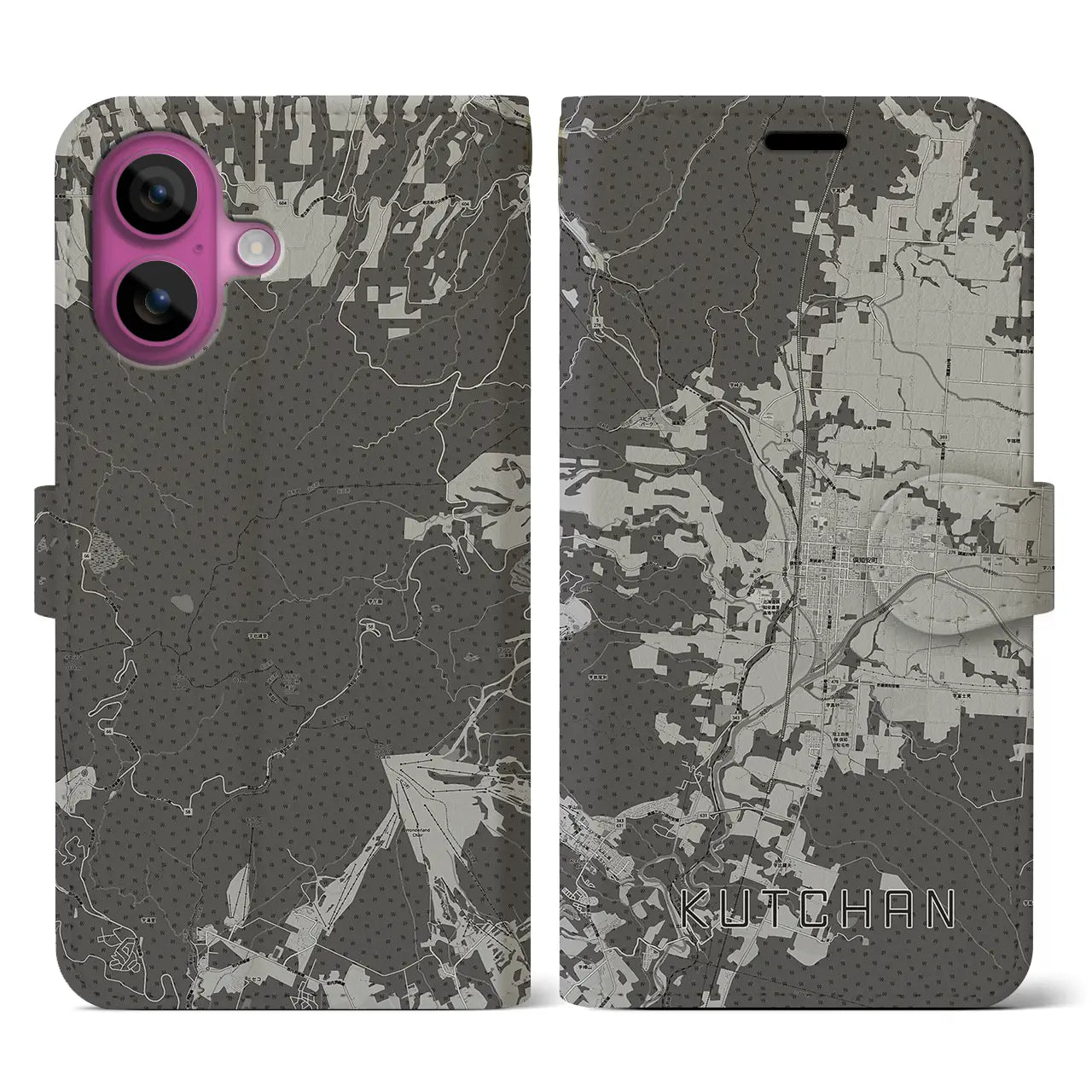 【倶知安(北海道)】地図柄iPhoneケース(手帳タイプ)