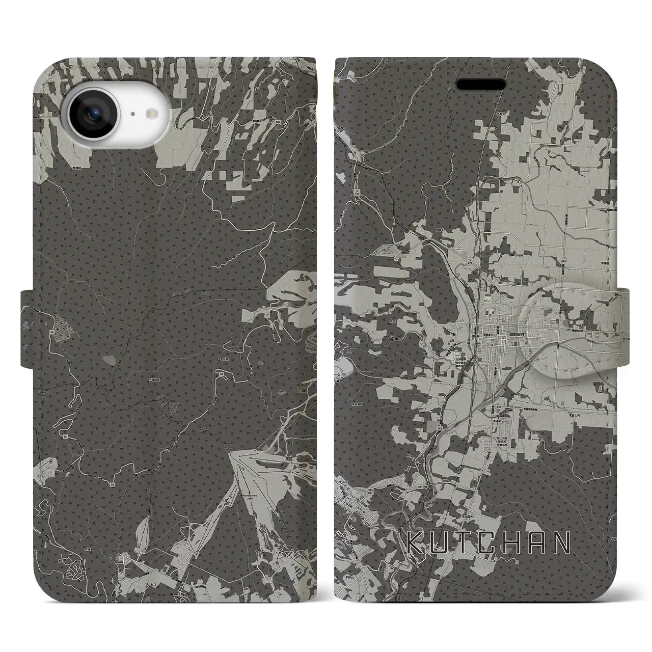 【倶知安(北海道)】地図柄iPhoneケース(手帳タイプ)