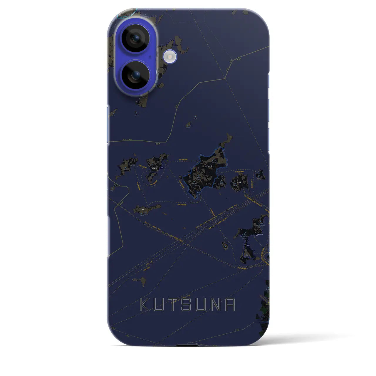 【忽那(愛媛県)】地図柄iPhoneケース(バックカバータイプ)